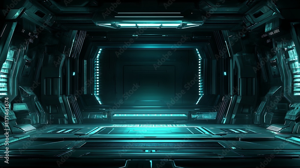 Futuristic Spaceship Corridor Interior Design Futuristic Spaceship Corridor Interior Design