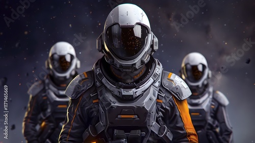 Elite Space Commandos Ready for Covert Mission in Futuristic Battlespace photo