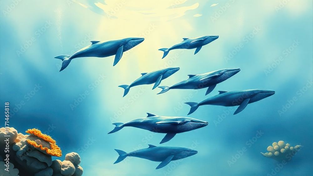 Obraz premium world whale day