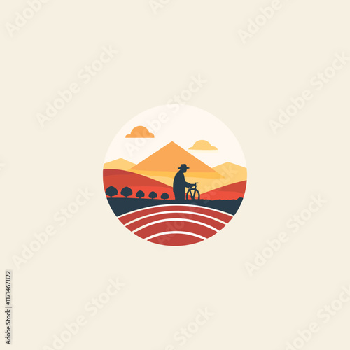 Wallpaper Mural Elegant Logo Concept of a Farm Vector Illustration Torontodigital.ca