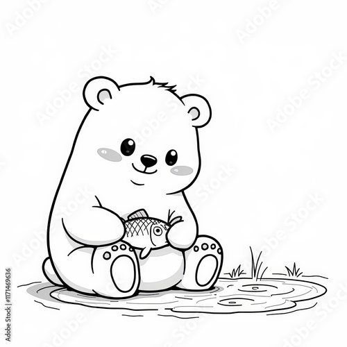Animal Outline for coloring book