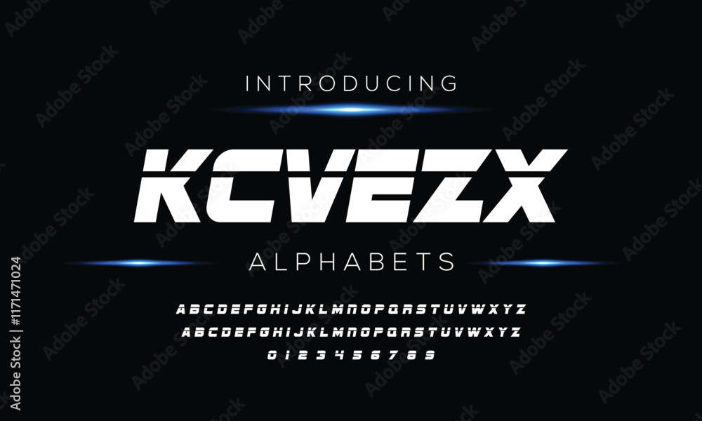Obraz premium Modern Bold Font. Regular Italic Number Typography urban style alphabet fonts for fashion, sport, technology, digital, movie, logo design, vector illustration