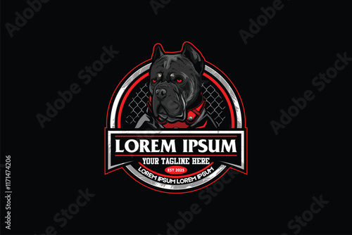 Cane corso dog vector image logo template