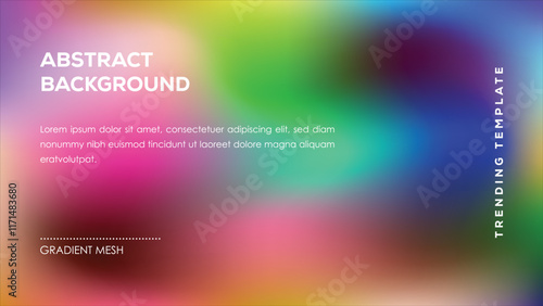 Abstract Background Gradient Mesh Trending Template Design