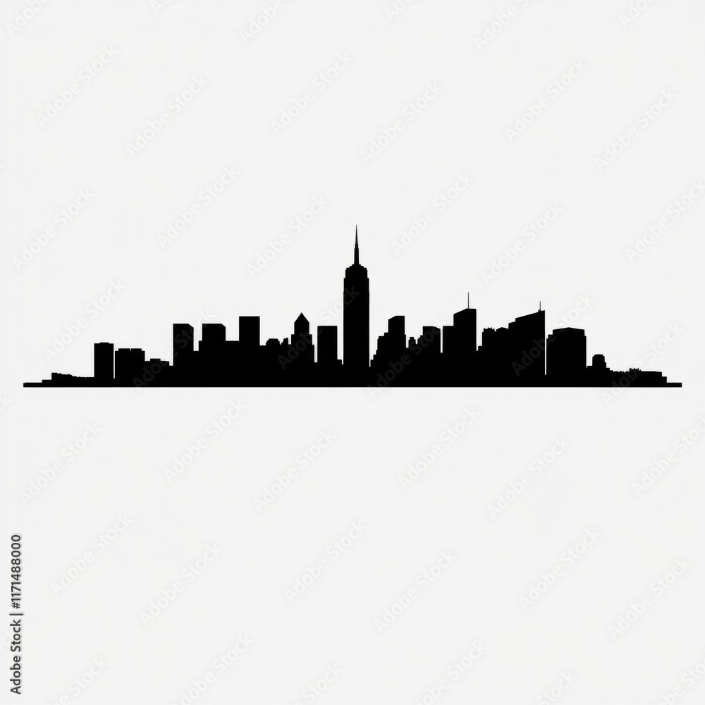 Obraz premium Brown vector city skyline skyline silhouette 
