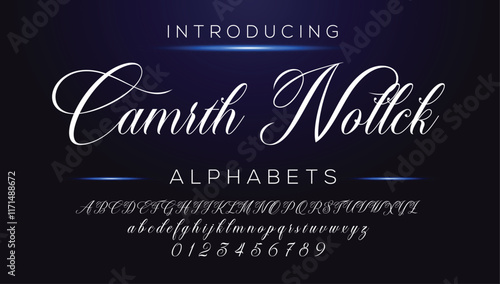 Classic typography serif font. Uppercase, lowercase, ligatures, ampersand, alternate, and number. Vector illustration word. Lettering Minimal Fashion Designs Romance Elegant.