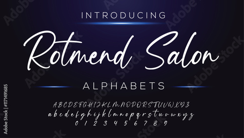 Classic typography serif font. Uppercase, lowercase, ligatures, ampersand, alternate, and number. Vector illustration word. Lettering Minimal Fashion Designs Romance Elegant.