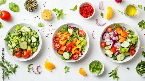 Preparing a fresh salad