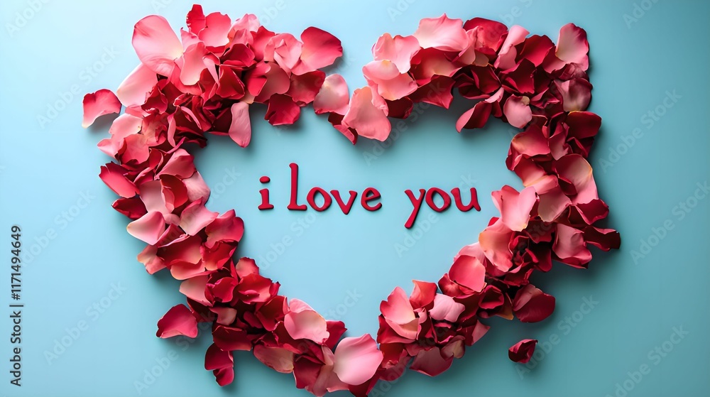 Romantic Valentine's Day card with heart of rose petals and personalized message, ideal for expressing love on special occasions. Romantic Valentine's Day card with heart of rose petals and personalized message, ideal for expressing love on special occasions.