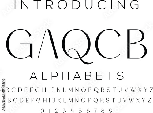 Classic typography serif font. Uppercase, lowercase, ligatures, ampersand, alternate, and number. Vector illustration word. Lettering Minimal Fashion Designs Romance Elegant.