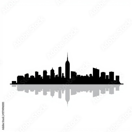 Wallpaper Mural Silhouette of a ballerina dancing at sunset with city skyline in background skyline silhouette  Torontodigital.ca