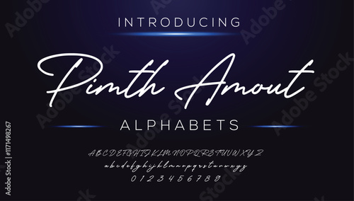 Classic typography serif font. Uppercase, lowercase, ligatures, ampersand, alternate, and number. Vector illustration word. Lettering Minimal Fashion Designs Romance Elegant.