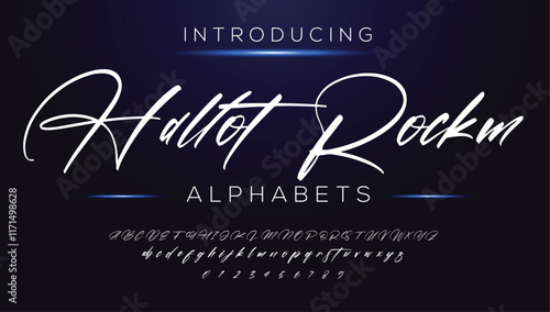 Classic typography serif font. Uppercase, lowercase, ligatures, ampersand, alternate, and number. Vector illustration word. Lettering Minimal Fashion Designs Romance Elegant.