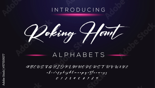 Classic typography serif font. Uppercase, lowercase, ligatures, ampersand, alternate, and number. Vector illustration word. Lettering Minimal Fashion Designs Romance Elegant.