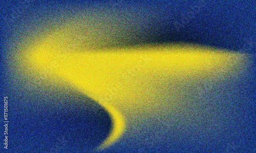 Vibrant gradient design, blue yellow grainy texture background. Vector illustration