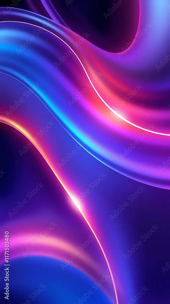 Neon Wave Flow Gradient Background Neon Wave Flow Gradient Background