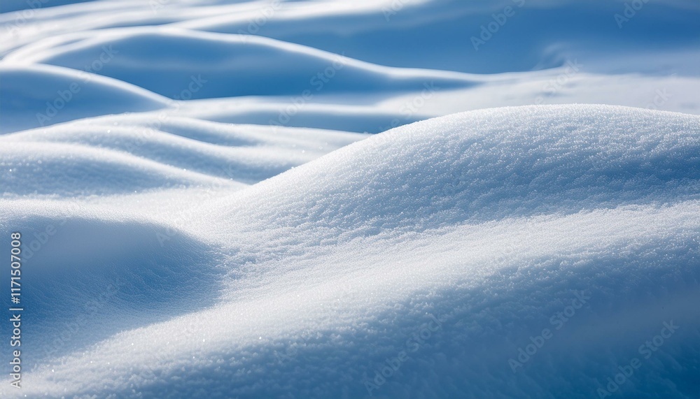 a close up of a textured surface of fresh snow showcasing its soft fluffy appearance and subtle variations in light and shadow