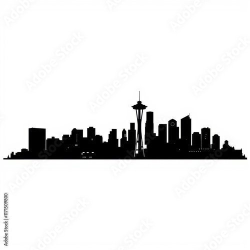 Wallpaper Mural Abstract city skyline silhouette with a dramatic red paint effect on a white background skyline silhouette  Torontodigital.ca