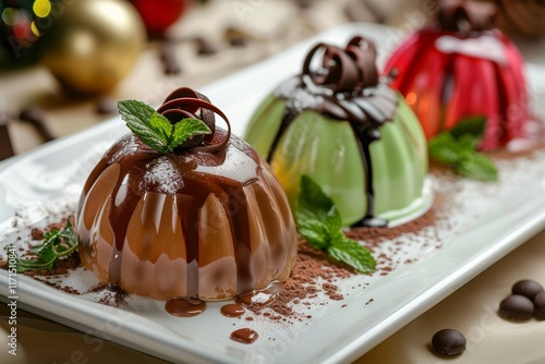 Decadent chocolate panna cotta trio