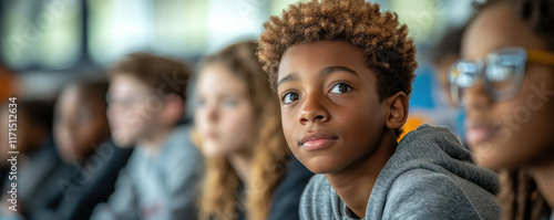 Portrait of young learners during a Black History Month session.