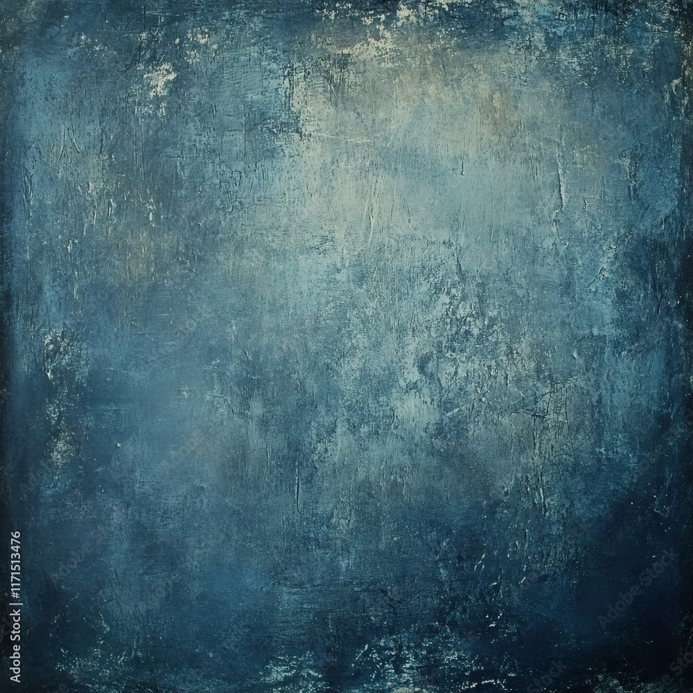Obraz premium Grunge textured wall background in vintage style with dark blue