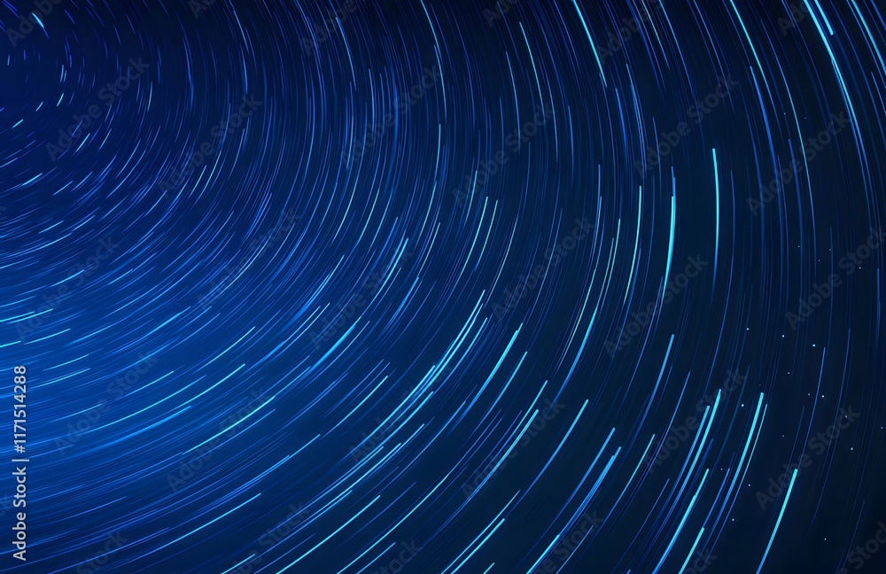 Abstract circular light trails in dark blue night sky. Abstract circular light trails in dark blue night sky.