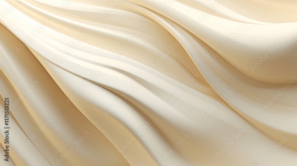 Abstract creamy beige fabric waves, elegant flowing textile texture background. Abstract creamy beige fabric waves, elegant flowing textile texture background.
