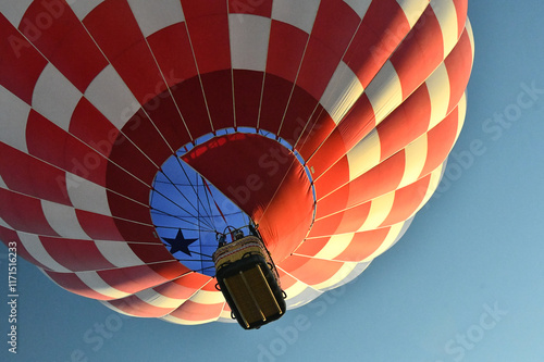 Orange White Hot Air Balloon Albuquerque