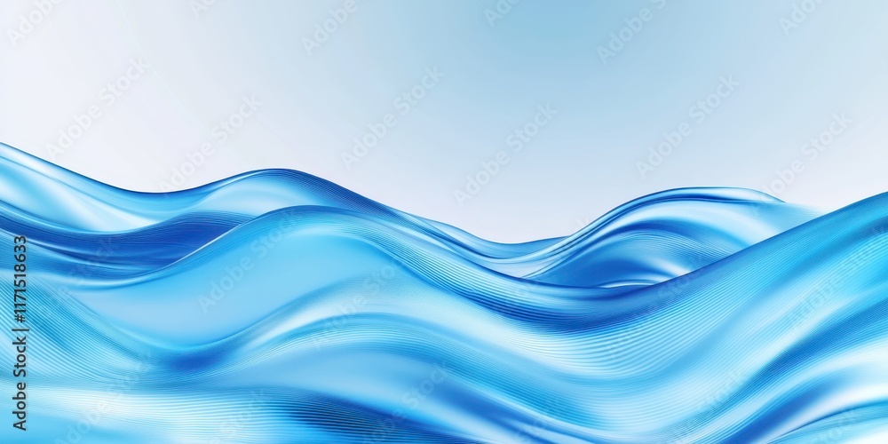 Abstract blue waves, flowing curves, dynamic motion, white background, smooth gradient, fluid design, minimalist composition, cool tones, sleek modern aesthetic, soft transitions, wavy lines, elegant Abstract blue waves, flowing curves, dynamic motion, white background, smooth gradient, fluid design, minimalist composition, cool tones, sleek modern aesthetic, soft transitions, wavy lines, elegant