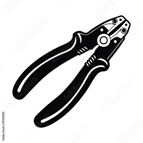 silhouette of a cable cutter vector illustration on white background