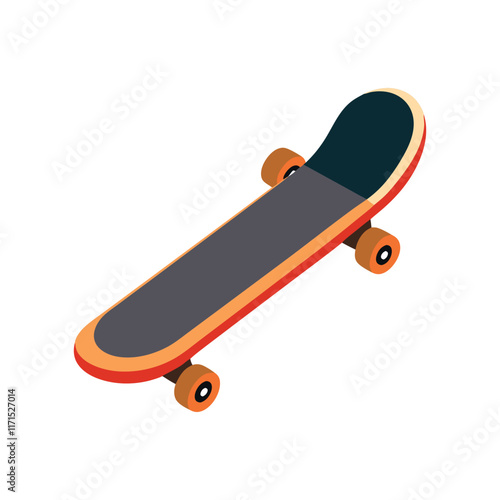 Vector skateboard illustration on a white background