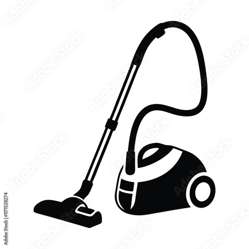 vector illustration of a vacuum cleaner icon silhouette