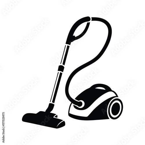 vector illustration of a vacuum cleaner icon silhouette
