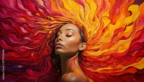 A beautiful and calm woman