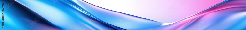 Obraz premium Abstract fluid waves, vibrant neon colors, electric blue and magenta, smooth glossy surfaces, futuristic backdrop, dynamic flowing shapes, metallic sheen, iridescent textures, digital art, ultra high 