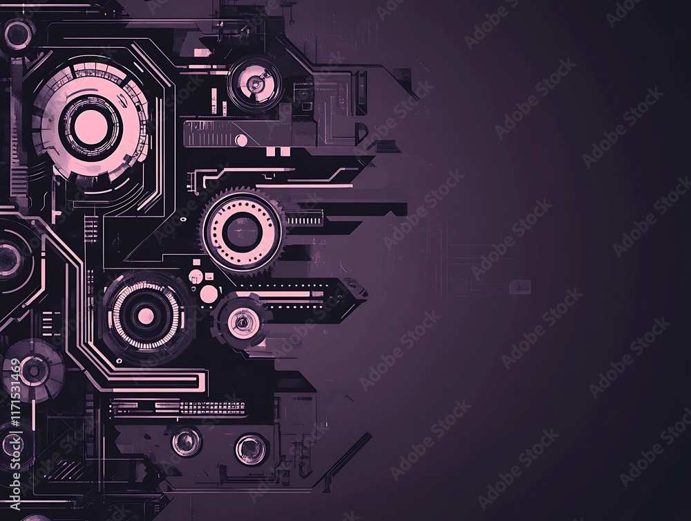 Obraz premium Abstract Futuristic Technology Circuitry Design
