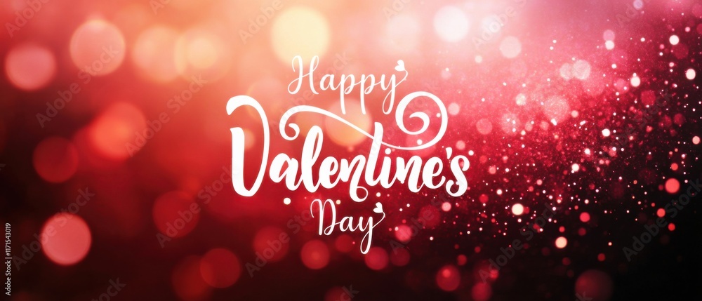 Happy Valentines Day Red Bokeh Background Romantic Love Greeting Card Happy Valentines Day Red Bokeh Background Romantic Love Greeting Card