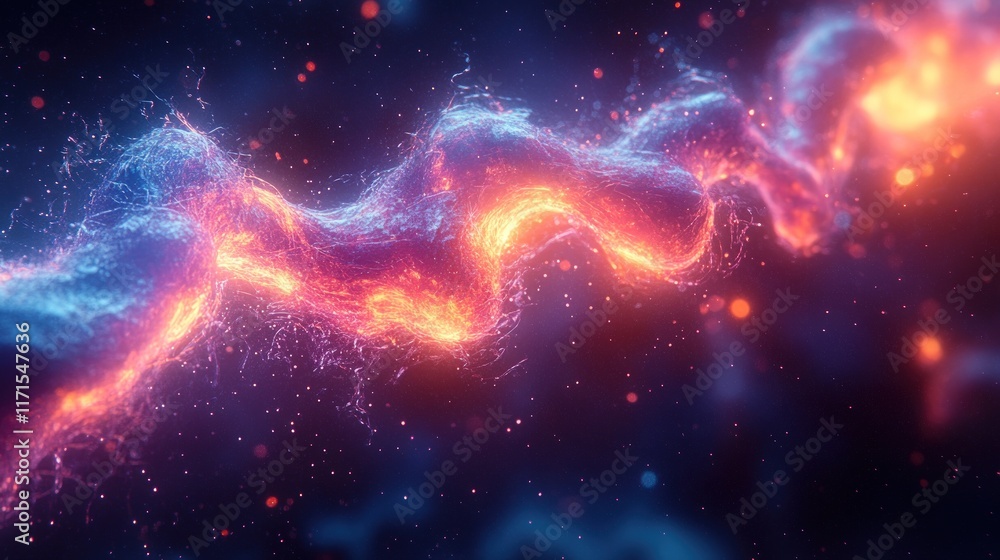Fototapeta premium Abstract cosmic energy, swirling nebula.