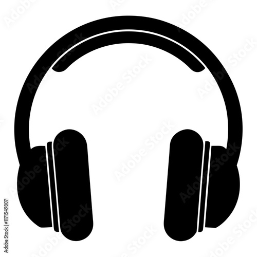 Headphone simple flat vector art illustration