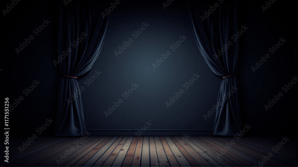 Fototapeta premium empty stage with curtains