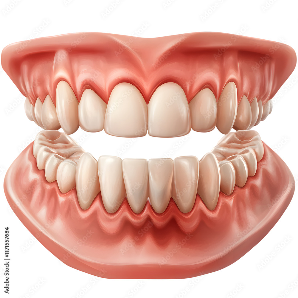 Obraz premium Jaw with teeth isolated on transparent background teeth png 