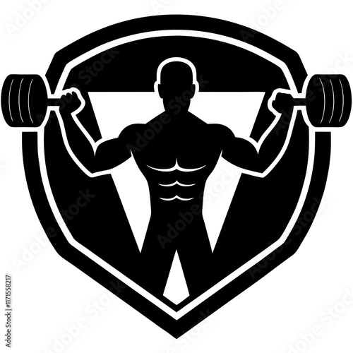 illustration of a man lifting weights