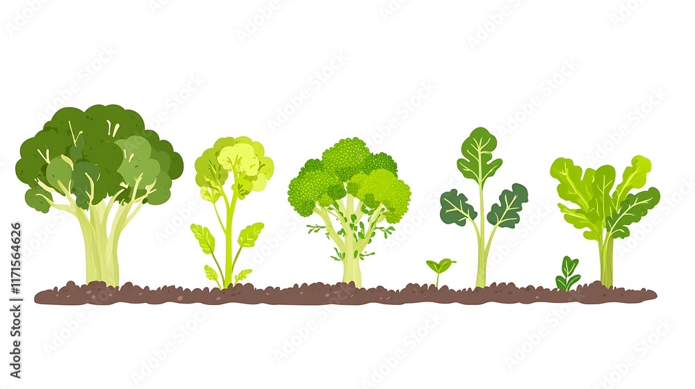 Obraz premium fresh green leaves from organic farming land