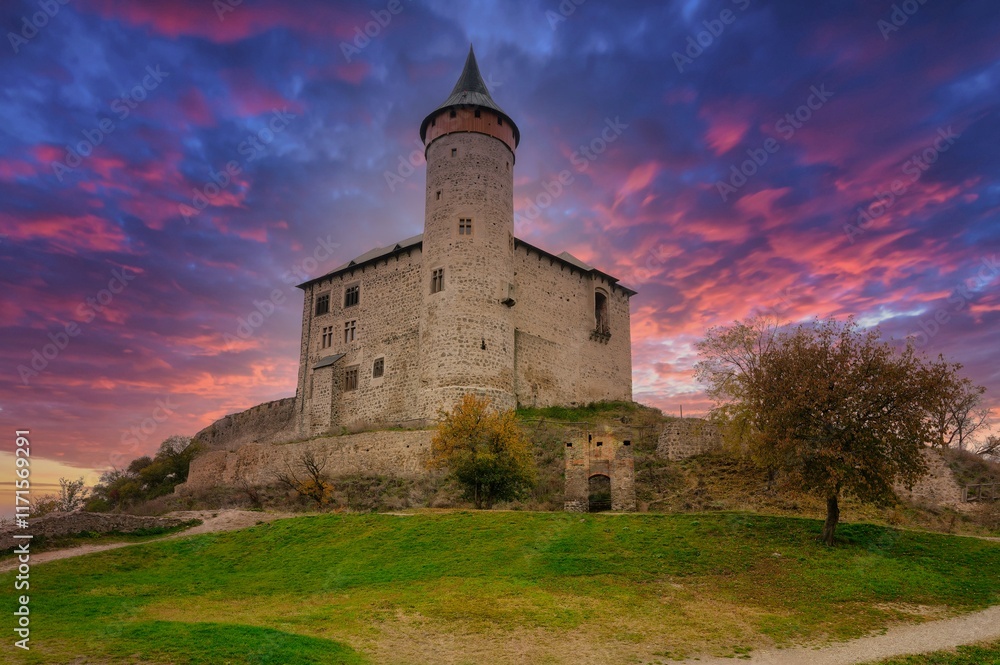 Kunetica mountain. A beautiful old castle in the Czech Republic - Europe. Kunetica mountain. A beautiful old castle in the Czech Republic - Europe.