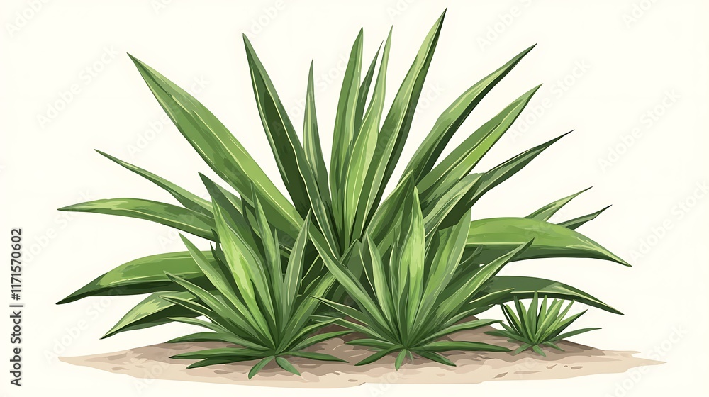 Fototapeta premium Yucca Plant Potted Succulent Tropical Greenery Home Decor