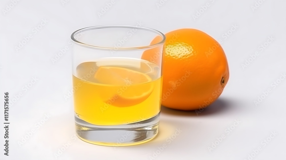 Isolated glass of fresh orange juice isolated on solid white background. Isolated glass of fresh orange juice isolated on solid white background.