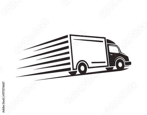 fast delivery truck icon for logistics and shipping services