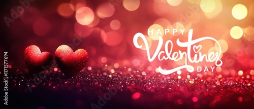 Wallpaper Mural Romantic Valentines Day Background with Sparkling Hearts and Bokeh Lights Torontodigital.ca