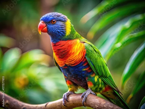 Obraz Vibrant Papugi parrot photos: stunning avian images, exotic birds in high-resolution.