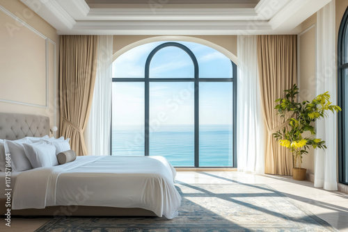 Luxury hotel resort room in traditional arabic style